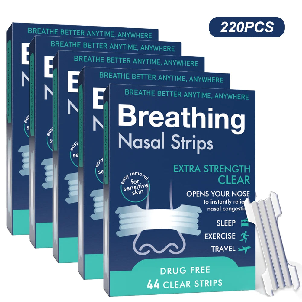 44/200PCS Breathing Nose Strips Extra Strength Sport Nasal Strip Better Sleep Non-Invasive anti Snoring Strips for Adult Child