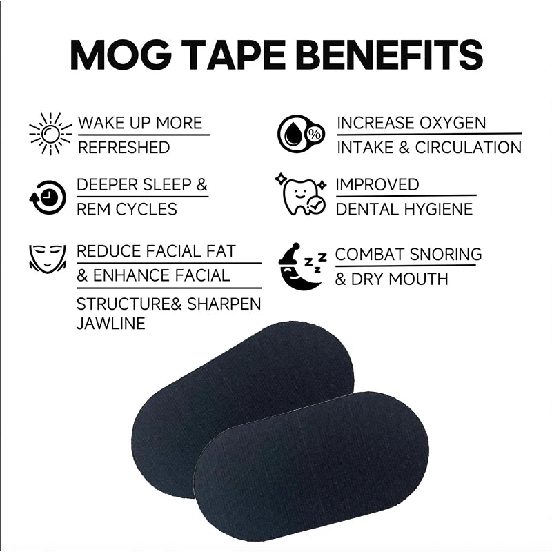 Quitmood Mouth Tape - Pain Free Removal, Hypoallergenic, Latex Free & Gentle on Skin - Medical Grade Adhesive Cotton Tape