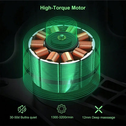 Massage Gun Deep Tissue Percussion Massager, Handheld, with 8 Massage Heads