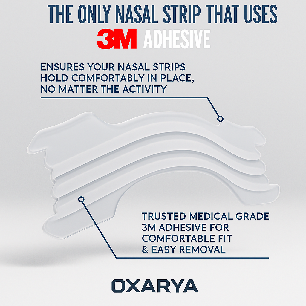Oxarya Extra Strength Nasal Strips 44PCS – Breathe Better. Sleep Deeper. Perform Harder.