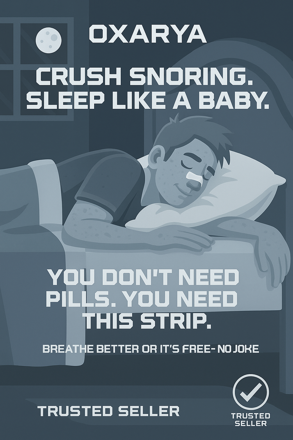 Oxarya Extra Strength Nasal Strips 44PCS – Breathe Better. Sleep Deeper. Perform Harder.