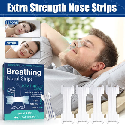 44/200PCS Breathing Nose Strips Extra Strength Sport Nasal Strip Better Sleep Non-Invasive anti Snoring Strips for Adult Child