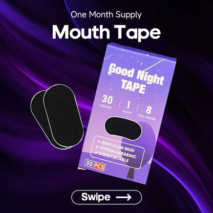 Quitmood Mouth Tape - Pain Free Removal, Hypoallergenic, Latex Free & Gentle on Skin - Medical Grade Adhesive Cotton Tape
