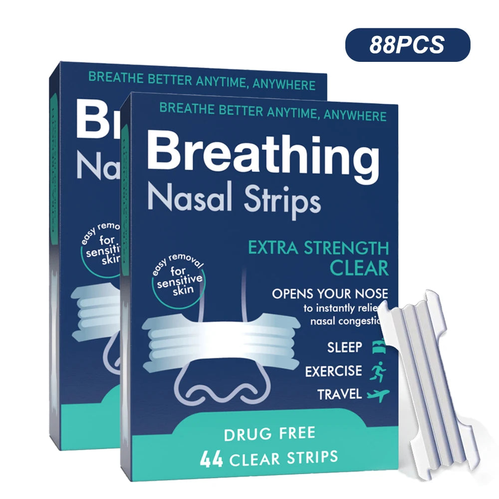 44/200PCS Breathing Nose Strips Extra Strength Sport Nasal Strip Better Sleep Non-Invasive anti Snoring Strips for Adult Child
