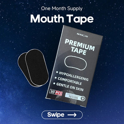 Quitmood Mouth Tape - Pain Free Removal, Hypoallergenic, Latex Free & Gentle on Skin - Medical Grade Adhesive Cotton Tape
