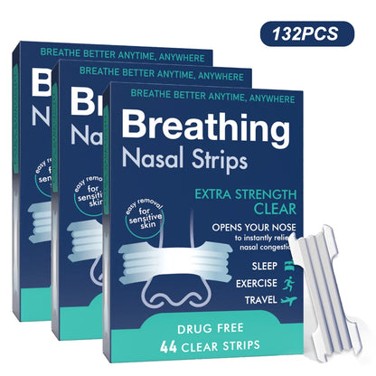 44/200PCS Breathing Nose Strips Extra Strength Sport Nasal Strip Better Sleep Non-Invasive anti Snoring Strips for Adult Child